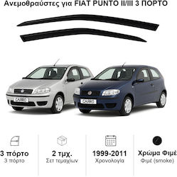 Heko Set Deflectoare Vânt Partea Din Față Culoare Fum Închis Pentru Fiat Punto II/III/Classic 3D 1999 2 Bucăți 15129 Heko Set Deflectoare Vânt Partea Din Față Culoare Fum Închis Pentru Fiat Punto II/III/Classic 3D 1999 2 Bucăți 15129