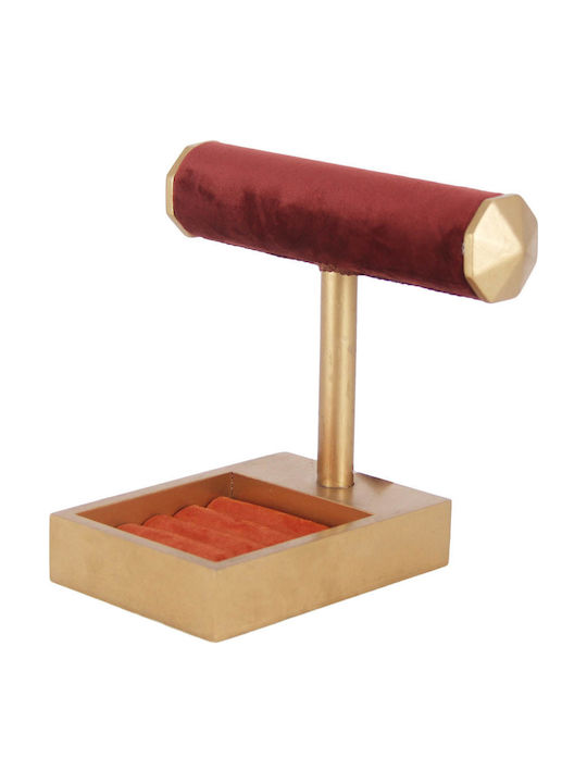 Ankor Σταντ Κοσμημάτων Μεταλλικό Μπορντό 17x23.5x21cm