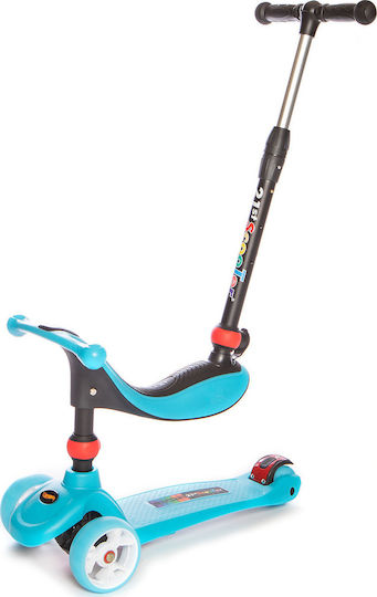 Baby Adventure Kids Scooter 21st 3-Wheel with Seat for 12+ Months Light Blue