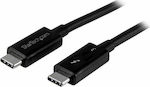 StarTech USB 3.1 Кабел USB-C мъжки - Мъжки Thunderbolt 3 100W Черно 0.5м (TBLT34MM50)