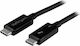 StarTech Regular USB 3.1 Cable Thunderbolt 3 male - Thunderbolt 3 male Μαύρο 0.5m (TBLT34MM50CM)