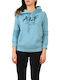 Abercrombie & Fitch Women's Hooded Sweatshirt Light Blue