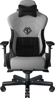 Anda Seat AD12XLLA T-Pro II Υφασμάτινη Καρέκλα Gaming με Ρυθμιζόμενα Μπράτσα Μαύρο/Γκρι