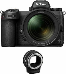 Nikon Mirrorless Φωτογραφική Μηχανή Z 7II Full Frame Kit (Z 24-70mm F4 S + FTZ Adapter) Black