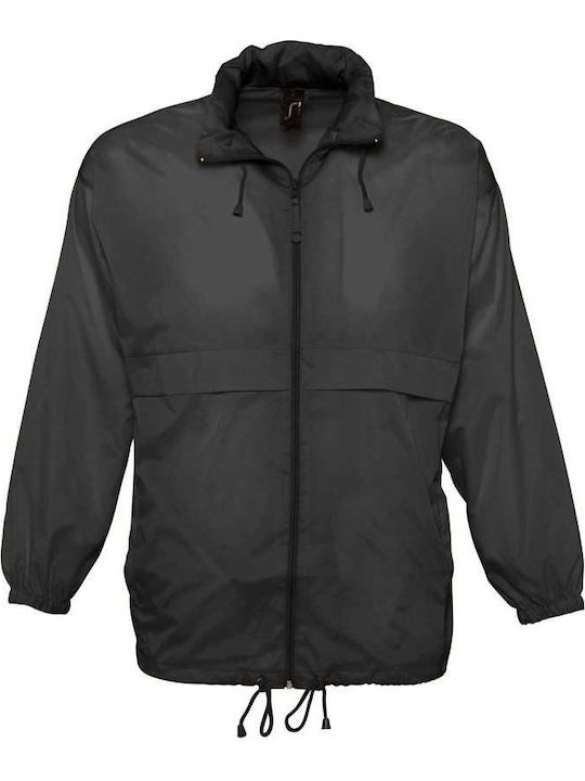 Sol's Men's Jacket Waterproof and Windproof Black