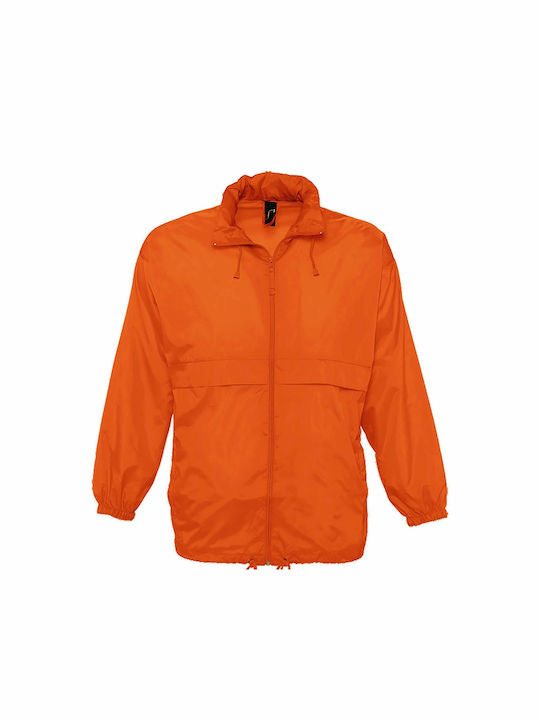 Sol's Men's Jacket Waterproof and Windproof Orange
