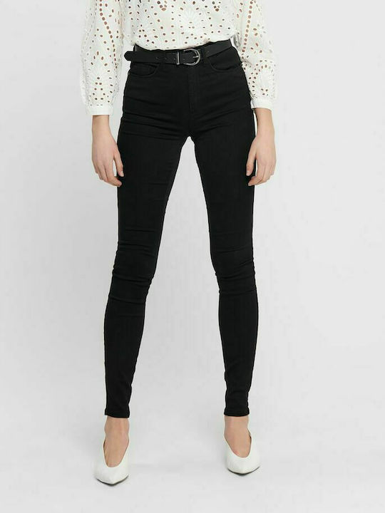 Only High Waist Women's Jeans in Skinny Fit Black