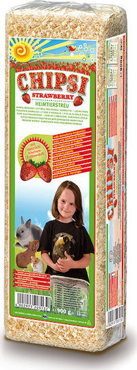 Chipsi Strawberry Woodchip for Rodents Cage Ροκανίδι με Άρωμα Φράουλα 1kg 1kg