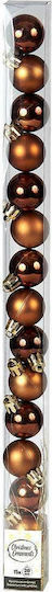 Ornament suspendat Glob Plastic Cupru 3buc Set 15buc