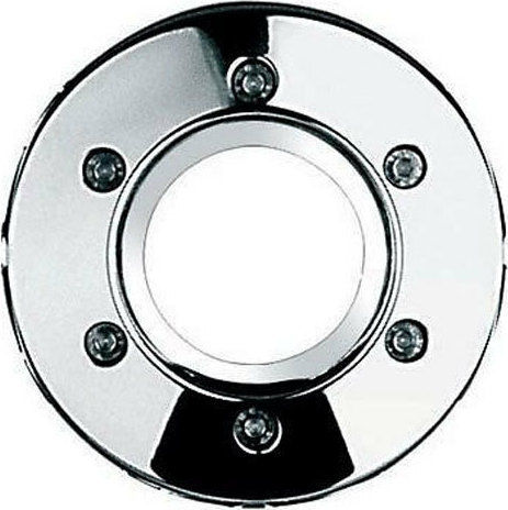 Simoni Racing Arcadia Steering Wheel Decoration Steering Wheel Horn Ring Chrome in Silver Color SRAAX