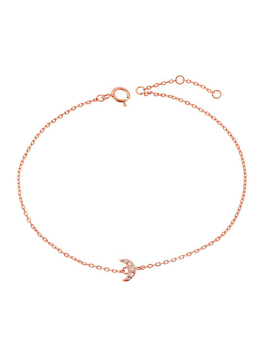 Senza Bracelet Chain made of Silver Gold Plated with Zircon SSR2274RG