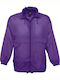 Sol's Men's Jacket Waterproof and Windproof Purple