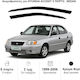 Heko Set of Windbreakers Front Car Dark Fime for Hyundai Accent 4D/5D 1999-2006 2pcs
