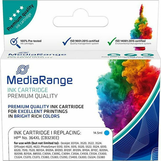 MediaRange Συμβατό Μελάνι Εκτυπωτή InkJet HP 364XL CB323EE 950 Σελίδων 14.2ml Κυανό