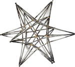 Artekko Metal Christmas Decorative Star 20x20εκ. Gray