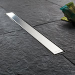 Wirquin Venisio Slim Stainless Steel Channel Floor with Output 50mm and Size 50x5cm Silver 361-VS500