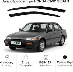 Heko Комплект Ветробрани Предни Тъмно Фими За Honda Civic 2 Бройки