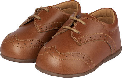 Babywalker Brogues Βαπτιστικά Δερμάτινα Oxfords Αγκαλιάς Ταμπά-Καμηλό