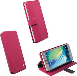 Krusell Leather Malmo Flipwallet Slide Калъф за книги до 4.5" Розов