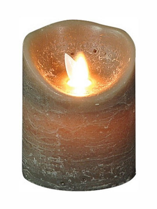 Lianos Christmas Gray Battery Candle 10x8cm