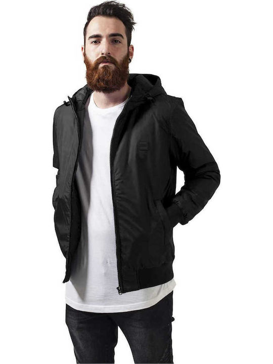 Urban Classics Herren Jacke Bomber Winddicht Black