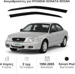 Heko Σετ Ανεμοθραύστες Μπροστινοί Σκούρο Φιμέ για Hyundai Sonata 2τμχ 17226