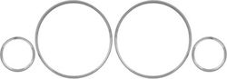 Dectane Car Instrument Panel Decoration Audi 80 B4 Instrument Rings in Silver Color IRA80