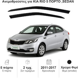 Heko Σετ Ανεμοθραύστες Μπροστινοί Σκούρο Φιμέ για Kia Rio 2τμχ 20152 Heko Σετ Ανεμοθραύστες Μπροστινοί Σκούρο Φιμέ για Kia Rio 2τμχ 20152