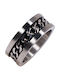 SL Steel Men's Ring Ring Ring Chain Chain