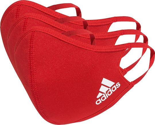 adidas Μάσκα Προστασίας Υφασμάτινη M/L Κόκκινη H52419 3τμχ