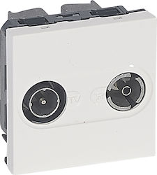 Legrand Mosaic TV and Radio Antenna Socket Aerial in White color 078787