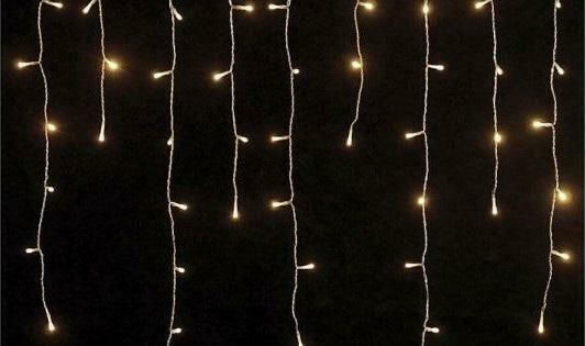 150 Lichterketten LED 3m. x 60cm Warmes Weiß Typ Regen 1Stück