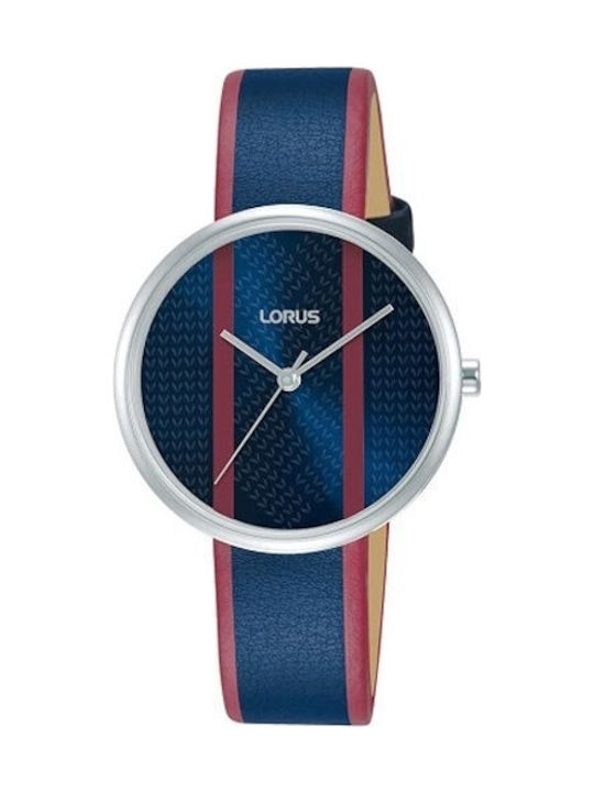 Lorus Watch with Leather Strap Blue RG219RX9