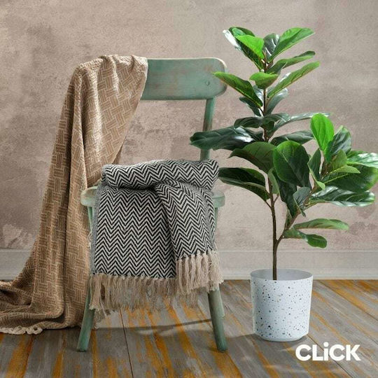 Click Cuverturi Pentru Canapea 2 Locuri P180xL260cm Alb-Ivoriu Gri