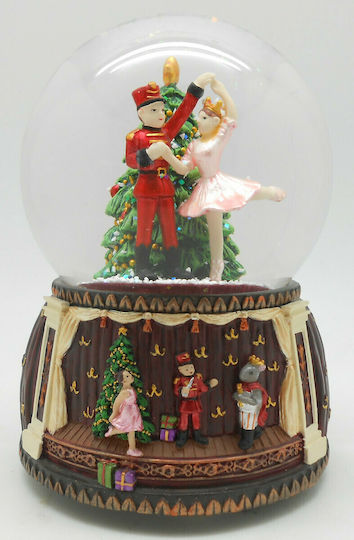 Weihnachts Schneekugel mit Nussknacker 13x15x15cm