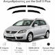 Heko Set of Windbreakers Front and Rear Car Dark Fime for Volkswagen Golf Plus 4pcs