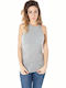 Zu Elements Damen Bluse Ärmellos Gray