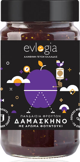 Evlogia True Taste of Greece Panthesia Jam Plum & Hazelnut Fragrance No Sugar Added 280gr