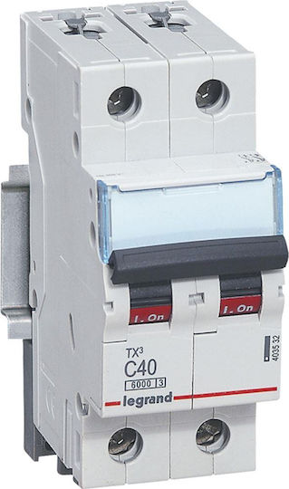 Legrand Αυτόματη Ασφάλεια 25A Διπολική AC 403530