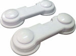 Ergo Cabinet & Drawer Protectors with Sticker made of Plastic in White Color 3.8εκ. 2pcs