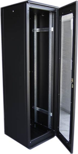 Central Επιδαπέδια Καμπίνα Rack 22U με 2 πόρτες 60x60x118cm Μαύρο 4000 1 600 22/C