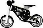 Zenit Toys Kids Wooden Balance Bike Police Black