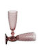 Fylliana Gläser-Set Champagner aus Glas in Rosa Farbe Stapelbar 6Stück