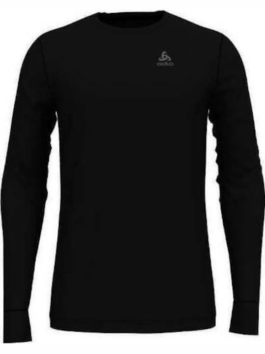 Odlo Performance Warm Eco Ανδρική Ισοθερμική Μακρυμάνικη Μπλούζα Μαύρη