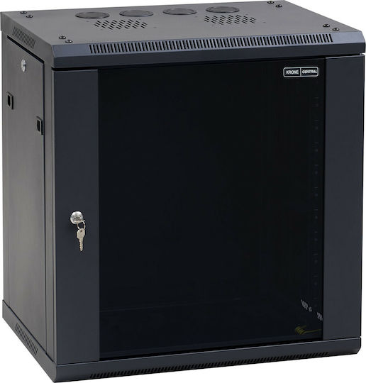 Central Wall Mounted Rack Cabinet 15U 60x45x37cm Black 3000145015/C