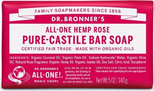 Dr Bronner's Pure-Castile Bar Soap With Coconut & Olive Oil 140gr