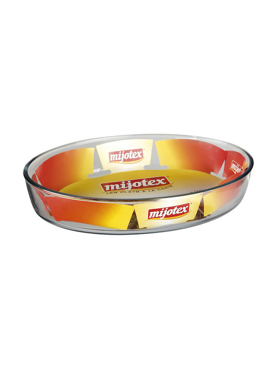 Mijotex Oval Vas de Gătit Rezistent la Căldură Sticlă 2400ml 1buc