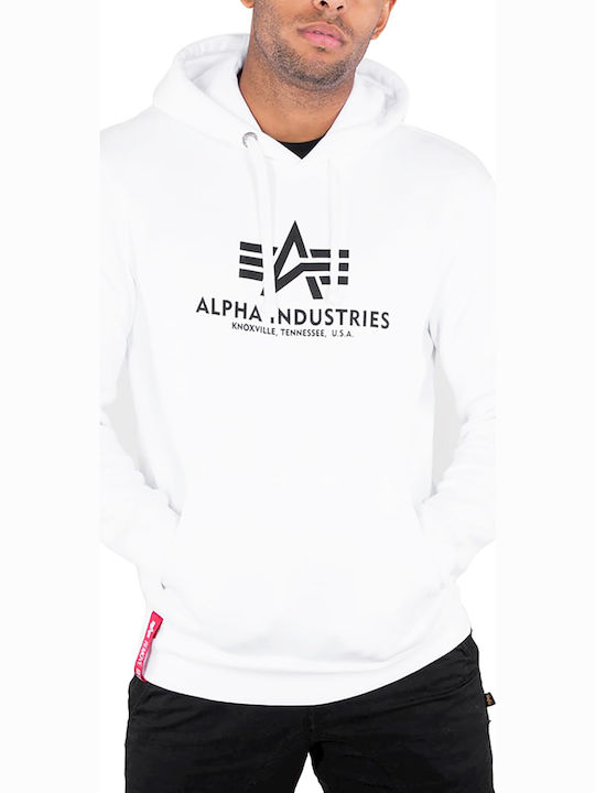 Alpha Industries Basic Sweatshirt with Hood White