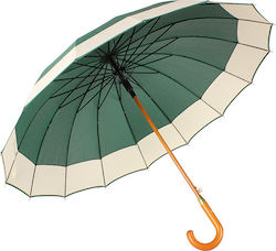 Keskor Automatic Umbrella with Walking Stick Green