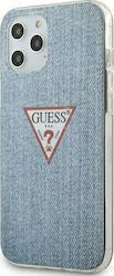 Guess Denim Triangle Synthetic Back Cover Light Blue (iPhone 12 Pro Max)